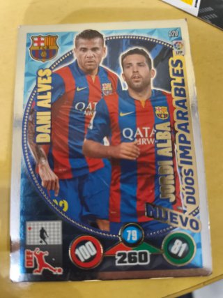 Cromos Fútbol Dani Alves y Jordi Alba