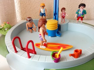 Piscina con Parque y Vehículos Playmobil