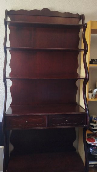 Librería vintage madera color cerezo