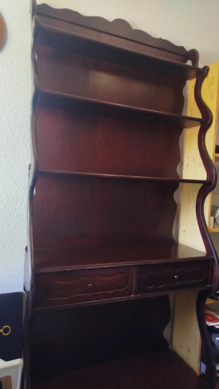 Librería vintage madera color cerezo