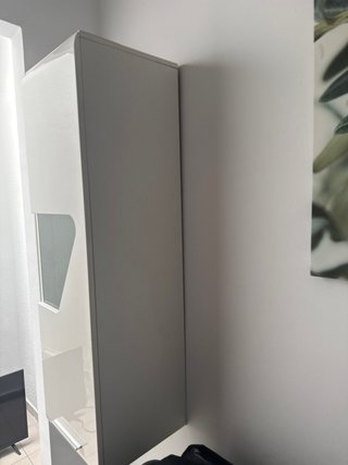 Mueble de Almacenaje Blanco con Vitrina