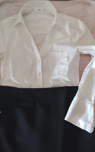 Camisa blanca Mango Talla XS