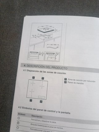 Placa inducción zanussi