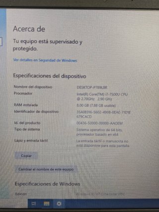 Portátil Asus Intel I7/ 8gb/1tb/ GTX 2Gb