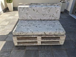 2 Sofás de Palets con Cojines