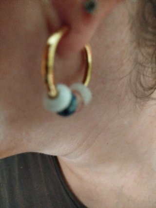 Pendientes Aro Dorados con Piedras