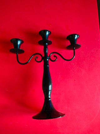 Candelabro nero 3 fuochi