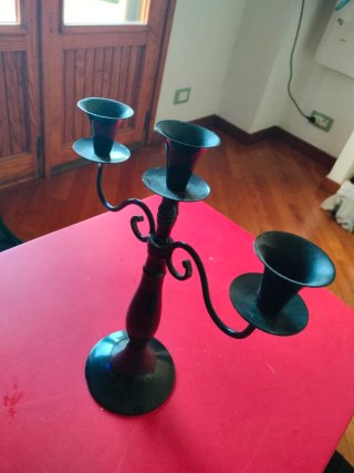 Candelabro nero 3 fuochi