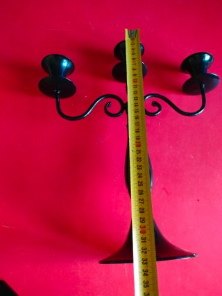 Candelabro nero 3 fuochi