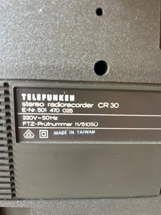 Radio grabadora Telefunken CR30