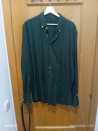 Camisa Massimo Dutti Verde Talla XXL