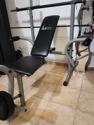Banco de pesas reclinable y plegable
