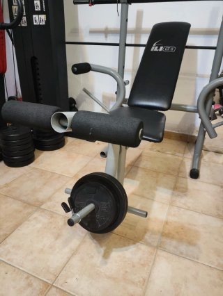 Banco de pesas reclinable y plegable