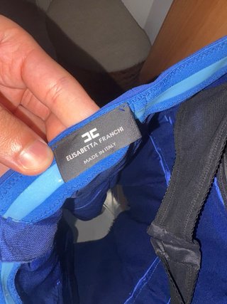 Elisabetta Franchi Vestito Blu con Frange