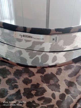 Vestido corto estampado leopardo