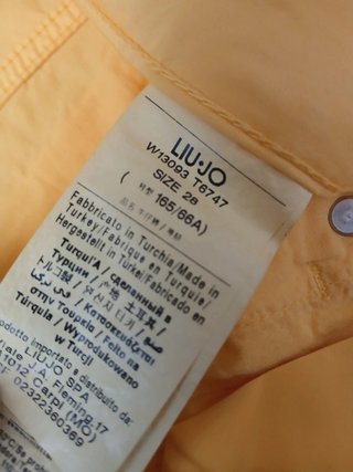 Pantaloni donna LIU·JO giallo brillante – taglia 28 / XS