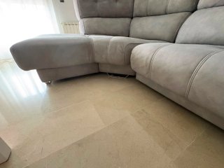 Sofá modular beige y gris