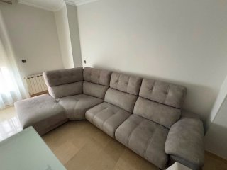Sofá modular beige y gris
