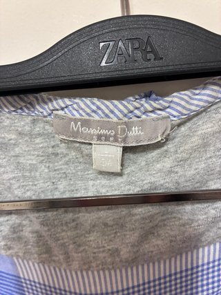 Pijama Massimo Dutti Mujer Azul y Blanco