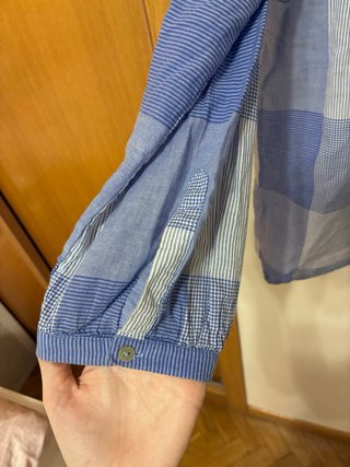 Pijama Massimo Dutti Mujer Azul y Blanco