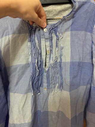 Pijama Massimo Dutti Mujer Azul y Blanco