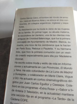 No comas el postre con cuchara,Carlos García Calvo