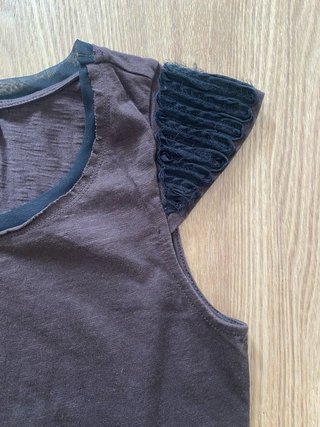 Camiseta Mango sin mangas marrón