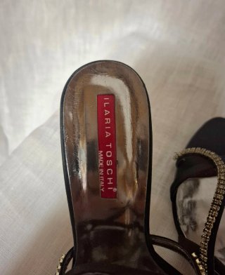 Sandali Ilaria Toschi neri con strass
