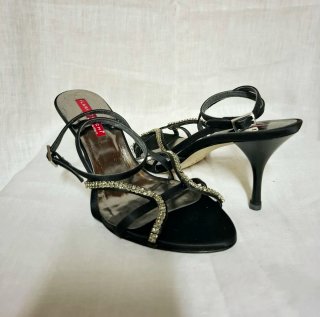 Sandali Ilaria Toschi neri con strass