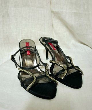 Sandali Ilaria Toschi neri con strass