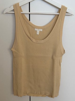 Camiseta tirantes punto H&M amarilla Talla XL