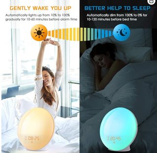 Despertador simulador Amanecer Luz LED