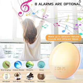 Despertador simulador Amanecer Luz LED