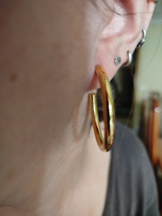 Pendientes Aro Baño Oro y Plata