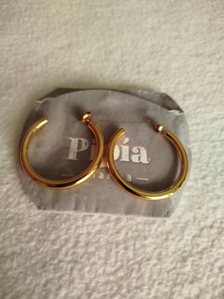 Pendientes Aro Baño Oro y Plata