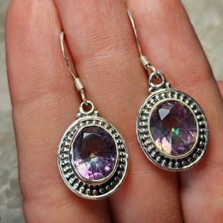 Pendientes Plata 925 Topacio Místico