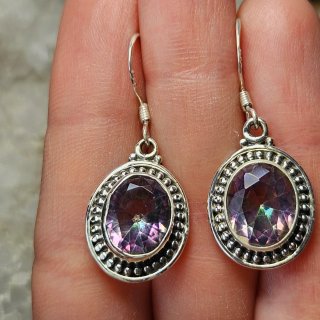 Pendientes Plata 925 Topacio Místico