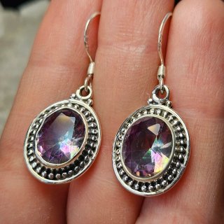 Pendientes Plata 925 Topacio Místico