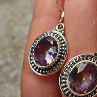Pendientes Plata 925 Topacio Místico