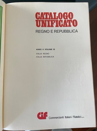 Catalogo Unificato Filatelico 1976
