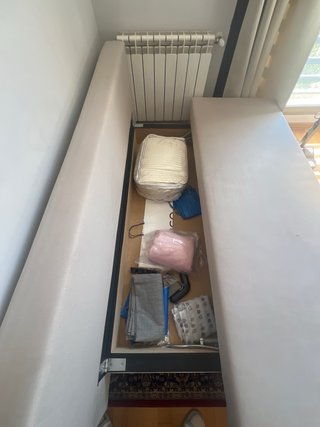 Sofá Cama Ikea Beige con Almacenamiento