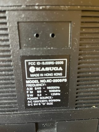 Radio Cassette Kasuga 3 Band