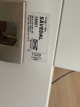 Vitrina IKEA SÄVEDAL Blanca Cristal