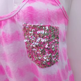 Camiseta tirantes Superdry rosa/blanca Talla M