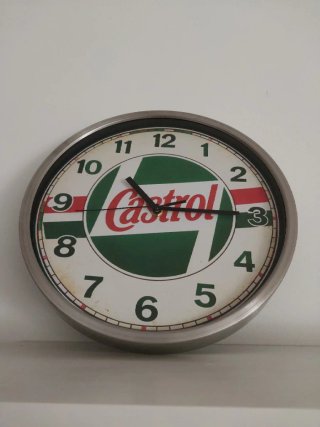 Relógio de Parede Castrol, retrô vintage
