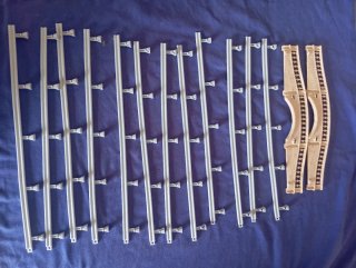Lote Scalextric mandos, vallas y puentes