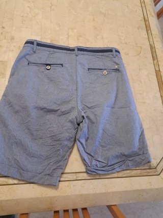 Pantalón corto Oxford azul