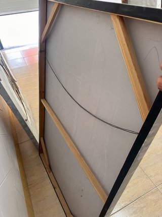 Cuadro moderno metal y madera
