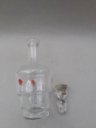 Antica bottiglia per liquori in vetro soffiato BLEA PORTONS