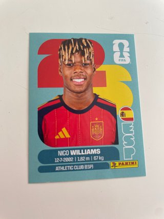 Cromo Nico Williams Mundial 2026